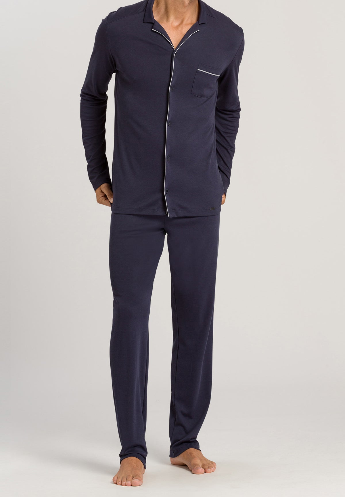 Night And Day Button Front Cotton Pajama Set | Black Iris 75587-496