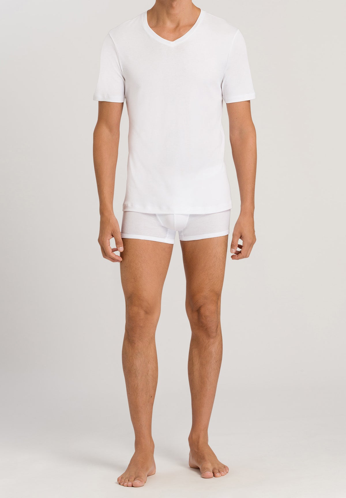 Sea Island Cotton Cotton V-Neck T-Shirt | White 73173-101