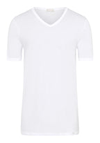 White V-neck t-shirt on a white background