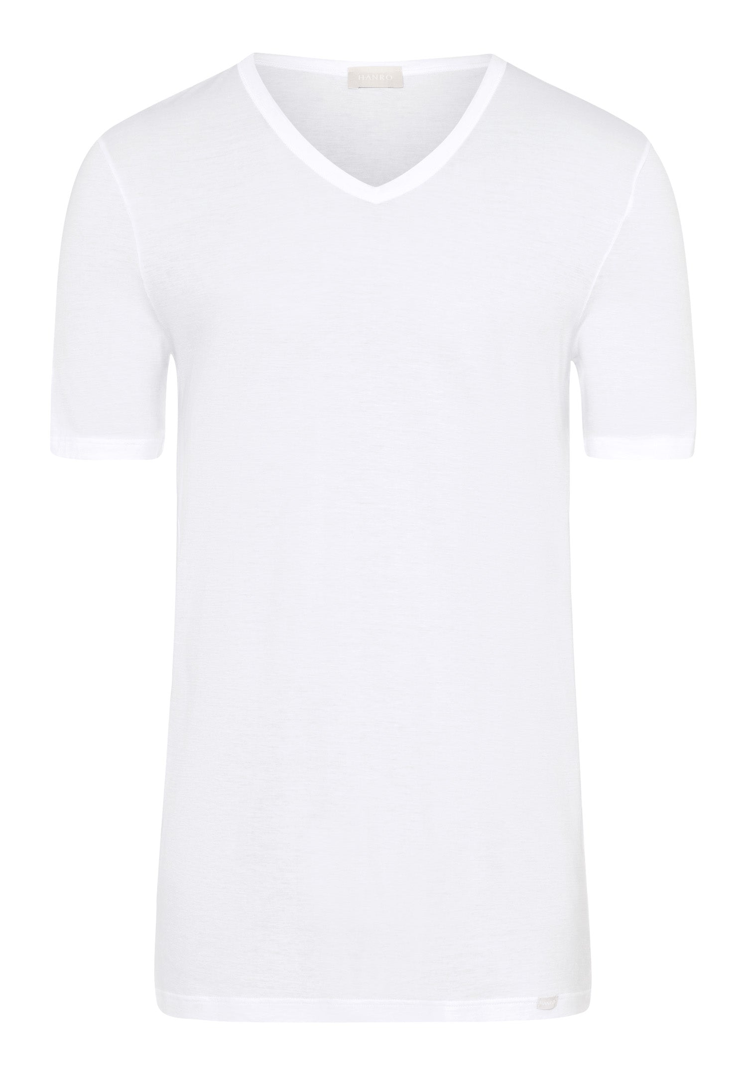 Ultralight Fitted Cotton V-Neck T-Shirt | White 73001-101