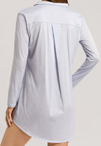 Cotton Deluxe Button Front Cotton Sleep Shirt | Blue Glow 77958-511