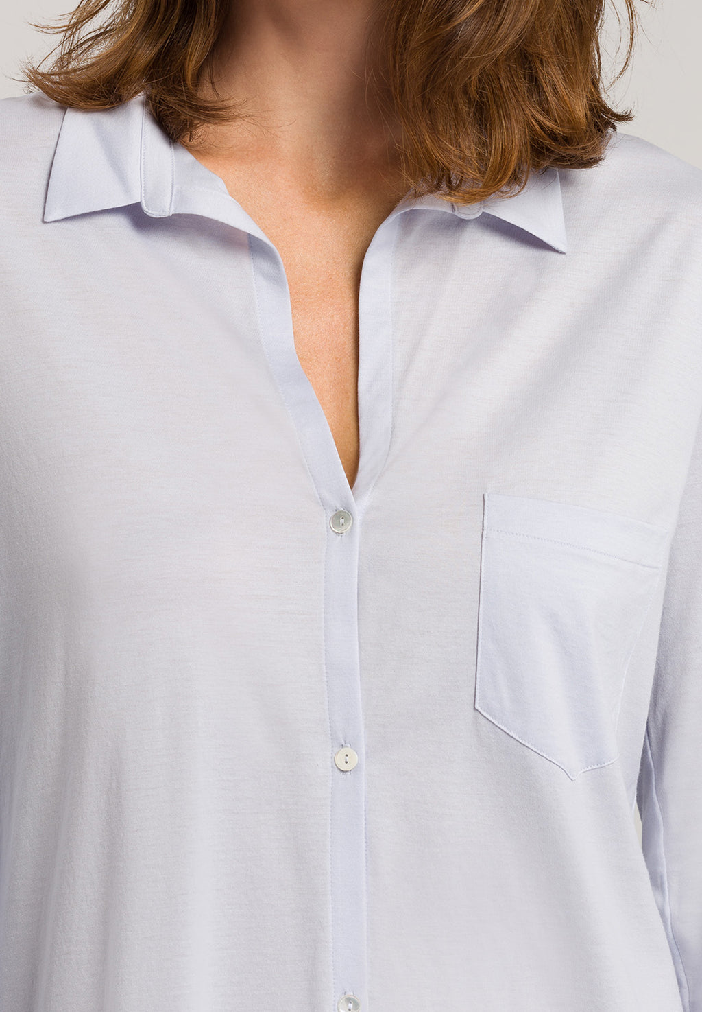 Cotton Deluxe Button Front Cotton Sleep Shirt | Blue Glow 77958-511