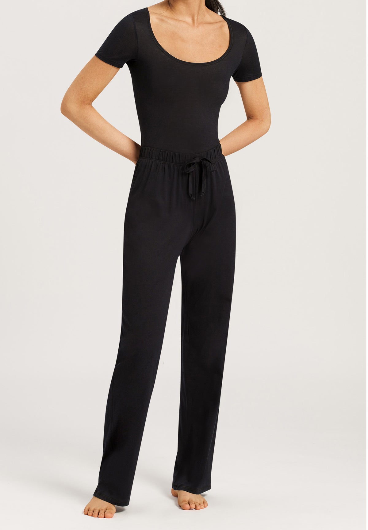 Cotton Deluxe Cotton Drawstring Pants | Black 77955-019