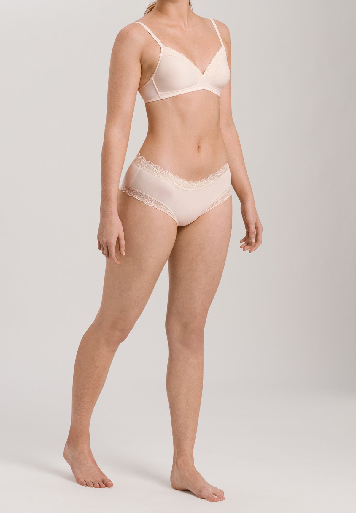 Cotton Lace Lace Trim Cotton Hipster | Powder 72438-1381