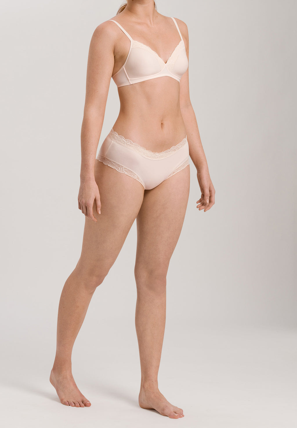 Cotton Lace Spacer Soft Cup Bra | Powder 72432-1381