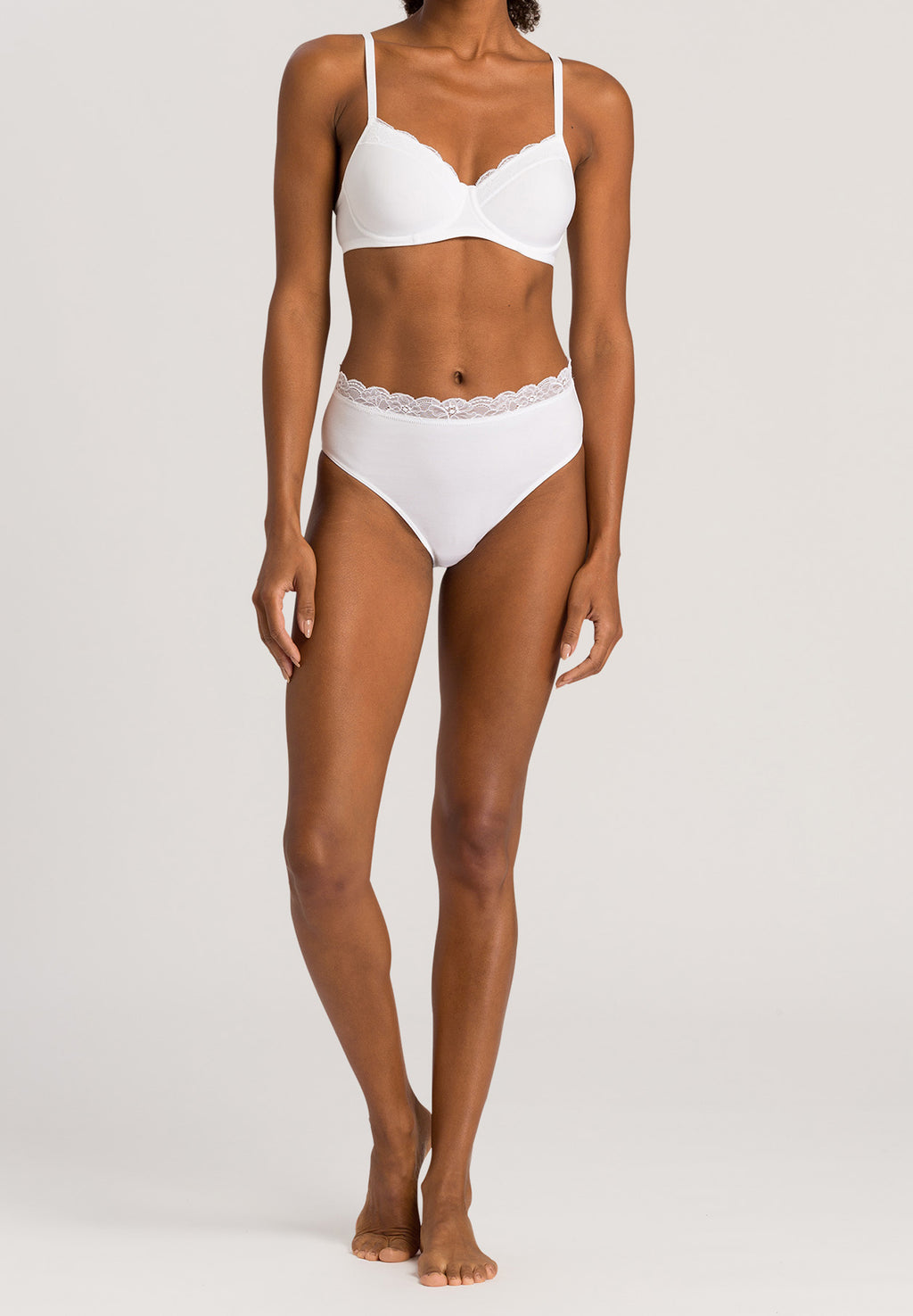 Cotton Lace Lace-Trim Cotton Full Brief | White 72436-101