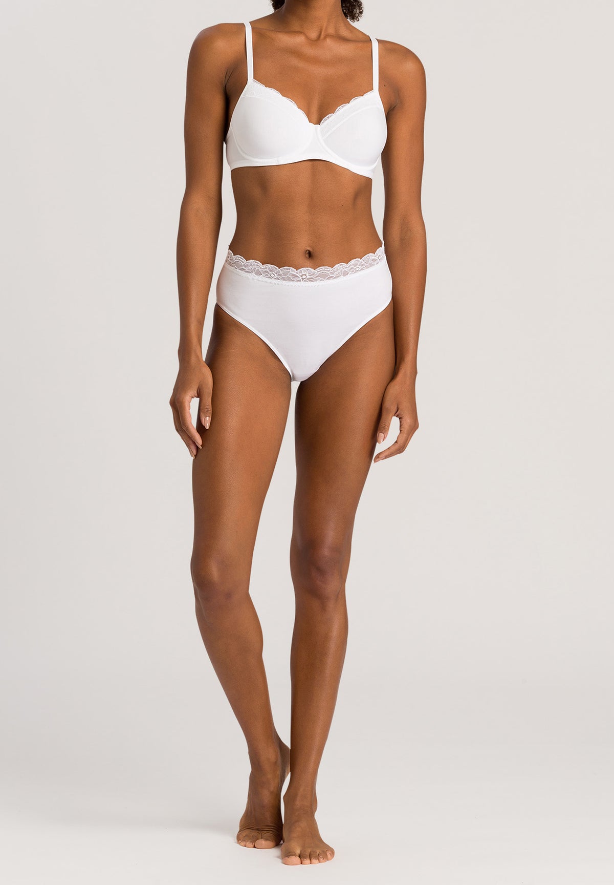 Cotton Lace Lace-Trim Cotton Full Brief | White 72436-101