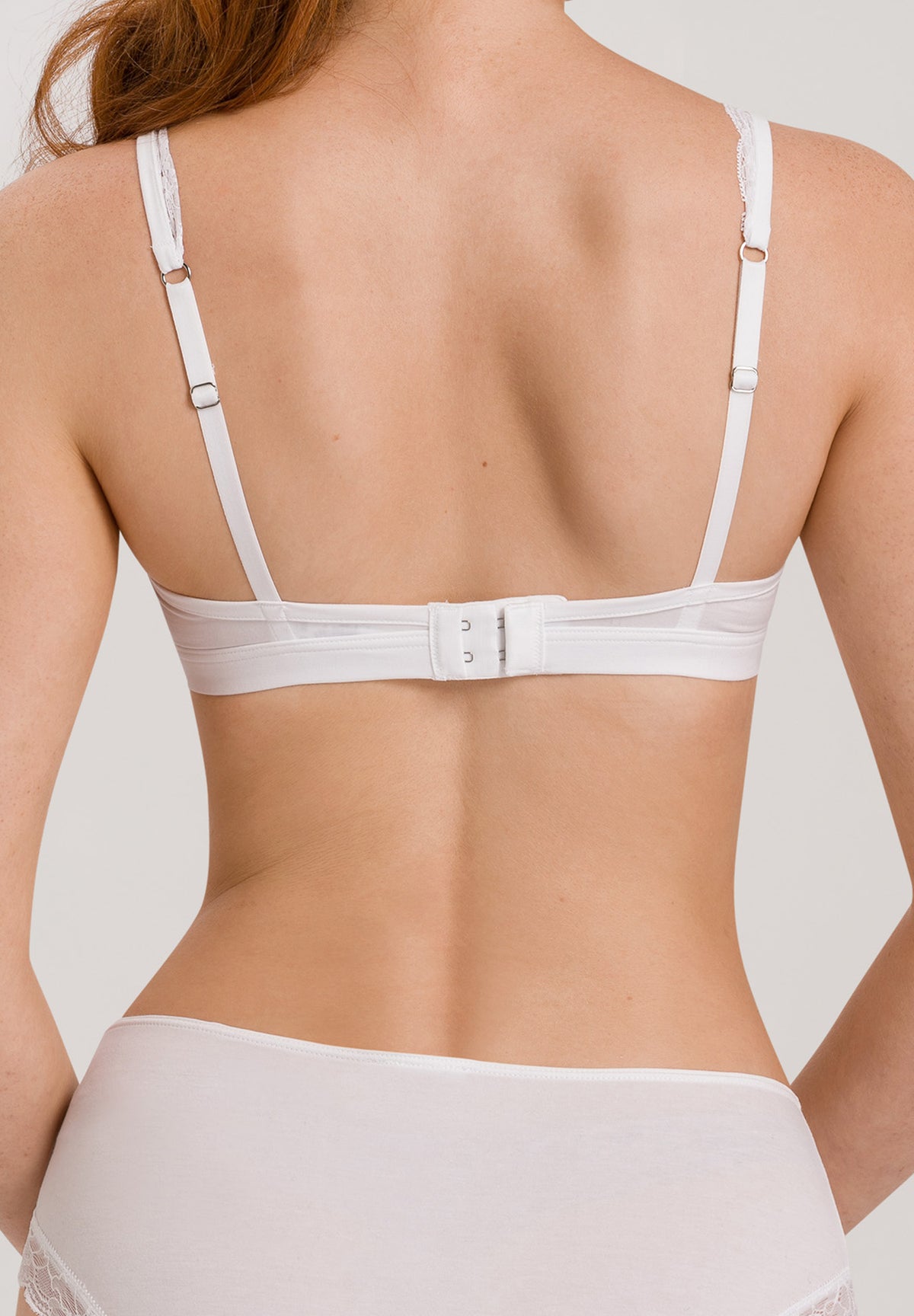 Cotton Lace Lace Trim Soft Cup Bra | White 72431-101