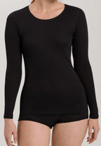 Cotton Seamless Cotton Knit Top | Black 71620-019