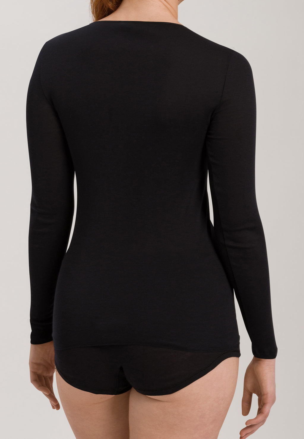 Cotton Seamless Cotton Knit Top | Black 71620-019