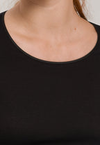 Cotton Seamless Cotton Knit Top | Black 71620-019