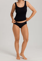 Invisible Cotton Cotton Blend High Cut Brief | Black 71243-019