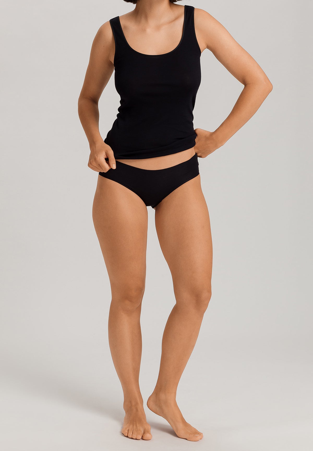Invisible Cotton Cotton Blend High Cut Brief | Black 71243-019