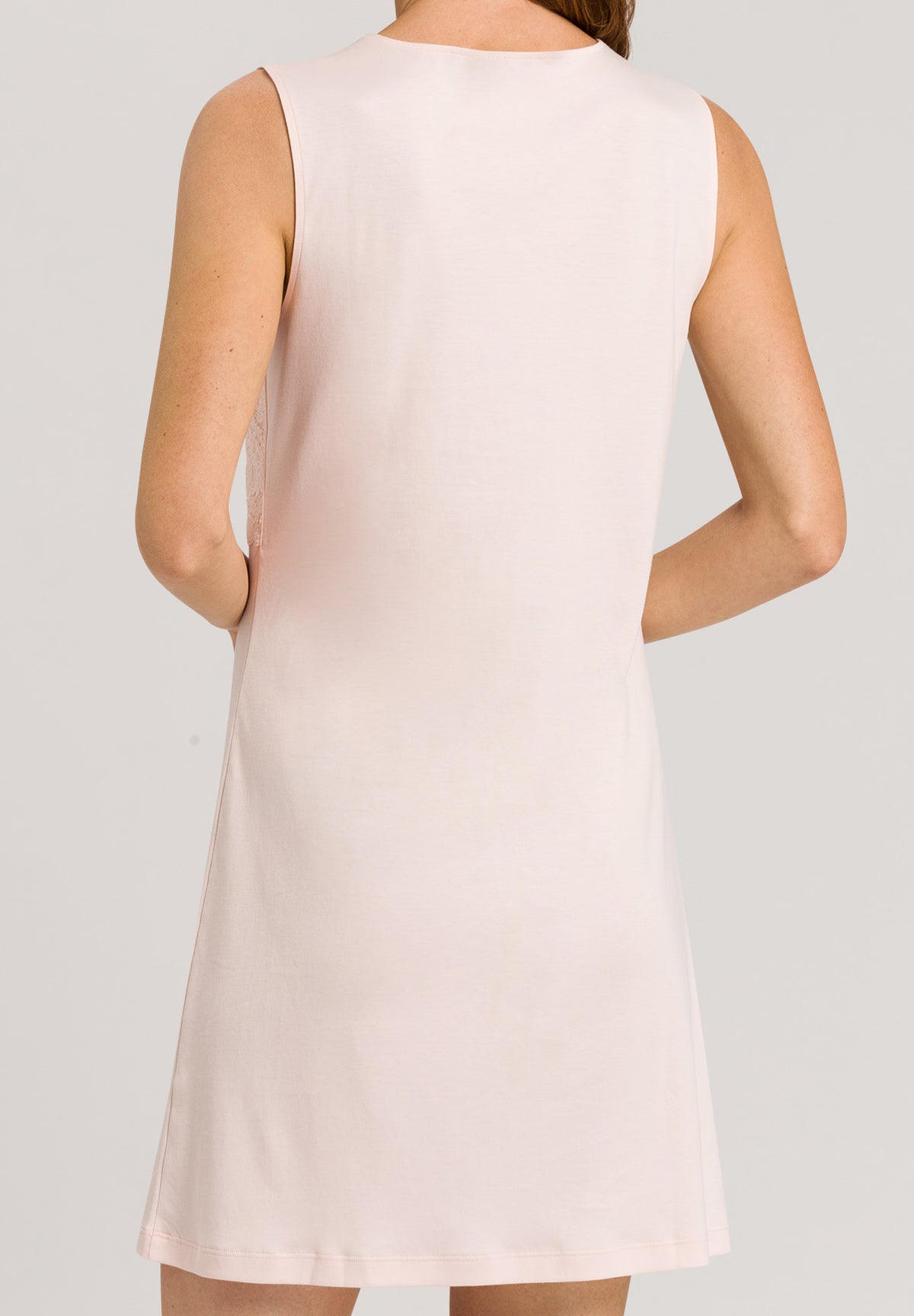 Moments V-Neck Cotton Tank Nightgown | Crystal Pink 77929-1334