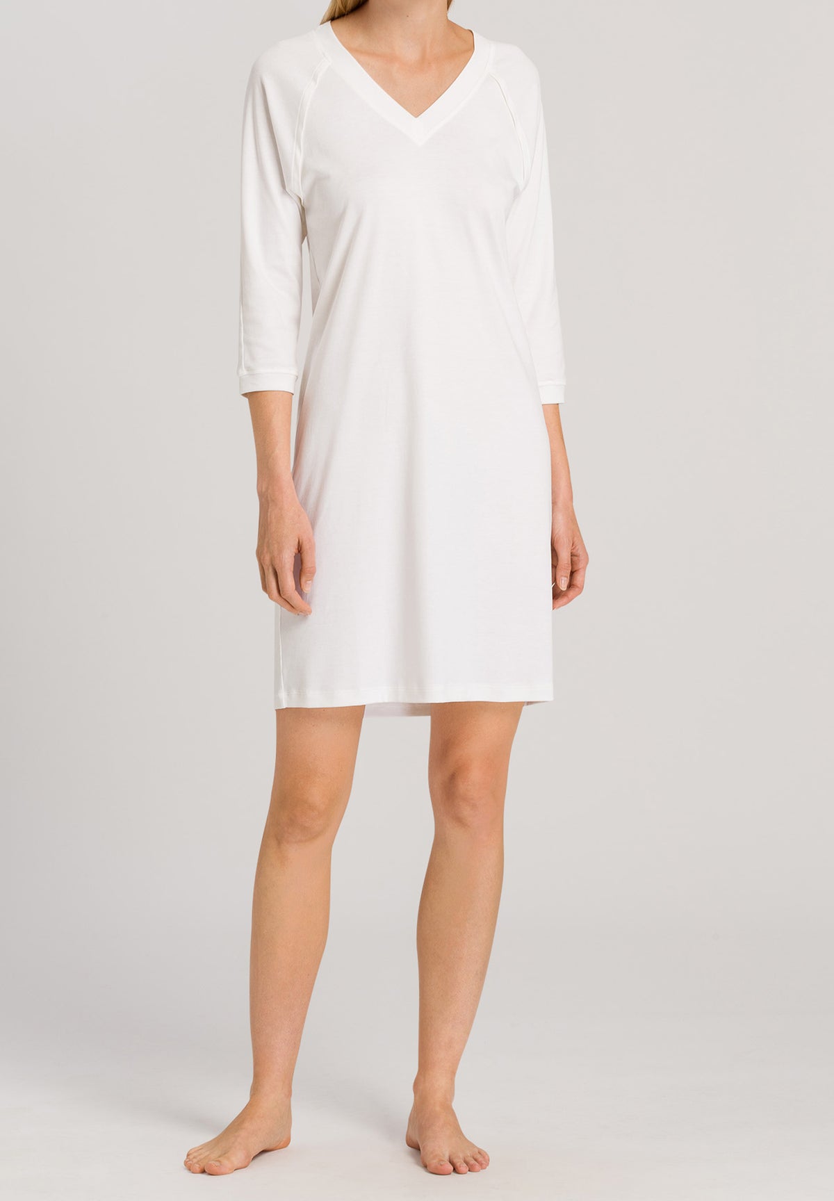 Pure Essence V-Neck Cotton Nightgown | Off White 77948-102