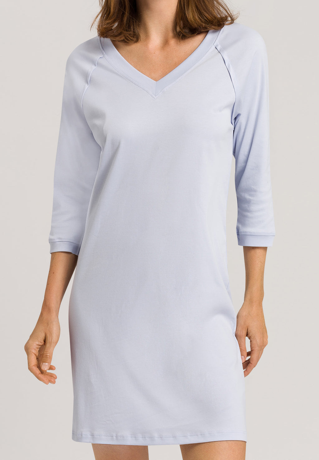 Pure Essence V-Neck Cotton Nightgown | Blue Glow 77948-511