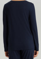 Sleep And Lounge Relaxed Round Neck Top | Deep Navy 74844-1610