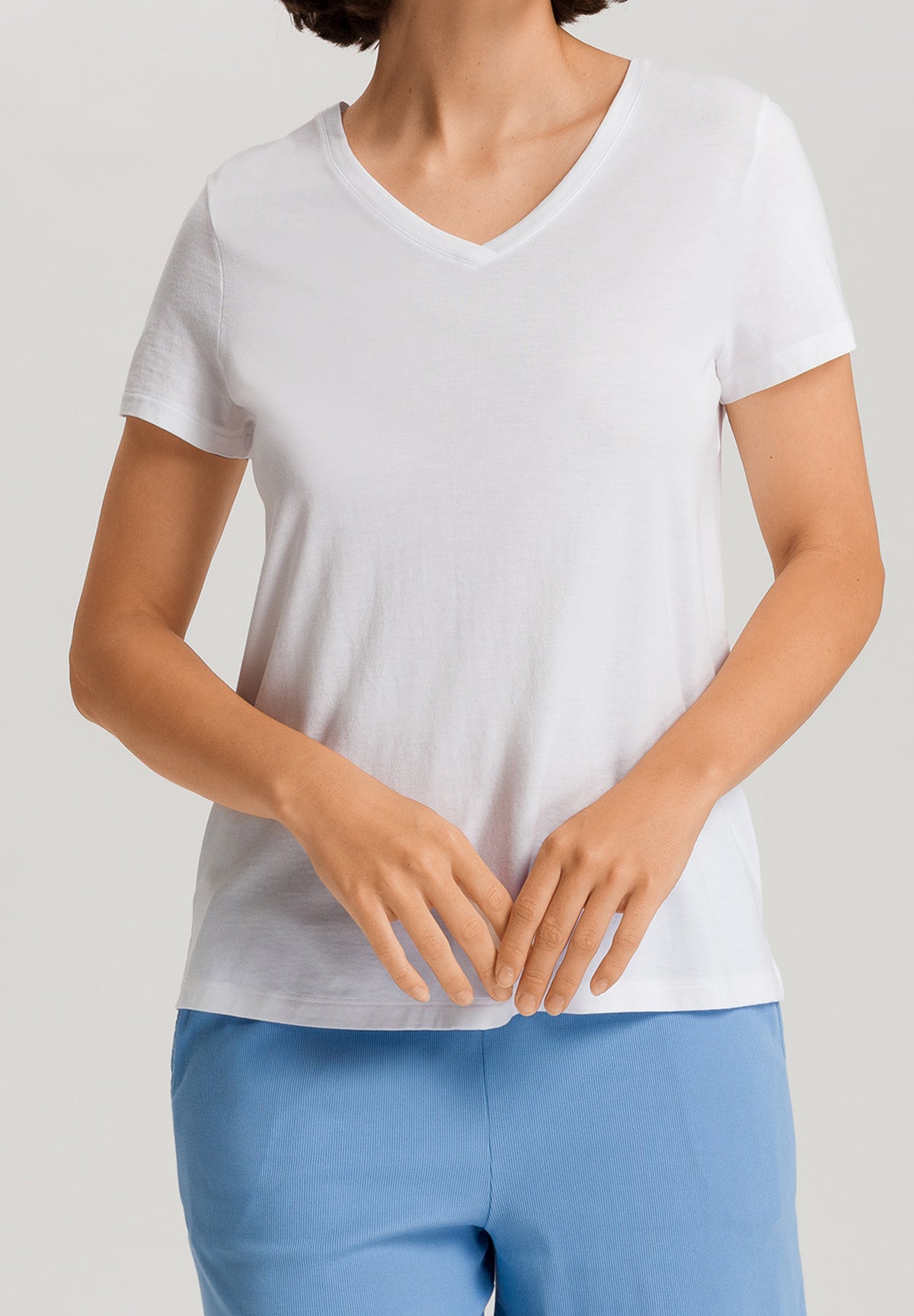 Sleep And Lounge Relaxed V-Neck T-Shirt | White 74842-101
