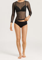 Smooth Illusion Semi-Transparent Tulle Top | Black 71298-019