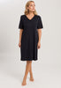 Moments Lace Trim Cotton Nightgown | Black 77040-019