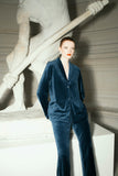Favourites Velvet Blazer | Mystic Blue 78860-1652