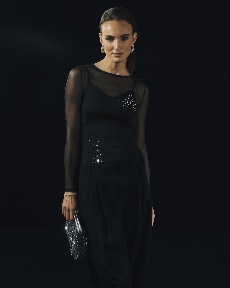 Smooth Illusion Transparent Top | Black 71298-019