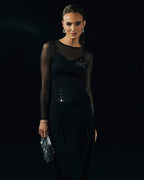 Smooth Illusion Semi-Transparent Tulle Top | Black 71298-019