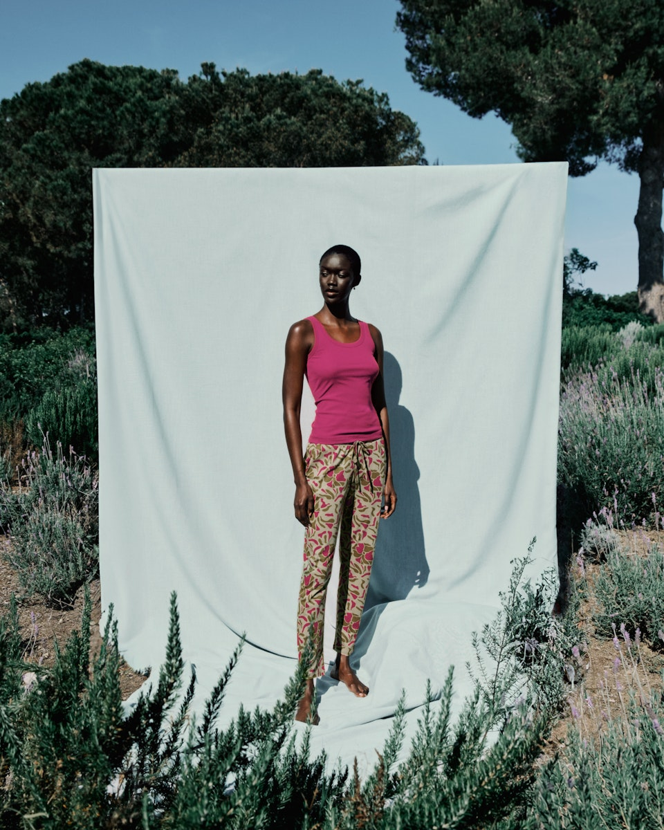 Sleep And Lounge Ribbed Cotton Tank Top | Light Sangria 74841-2465